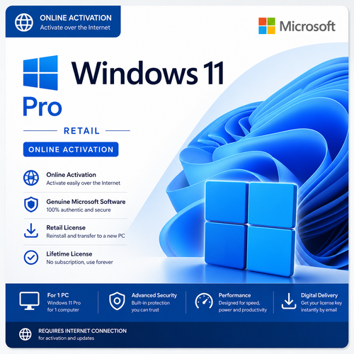 Windows 11 Pro Retail Online Activation